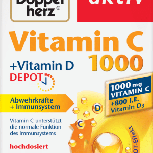 Vitamina C 1000 + Vitamina D Depot, 30 comprimate, Doppelherz
