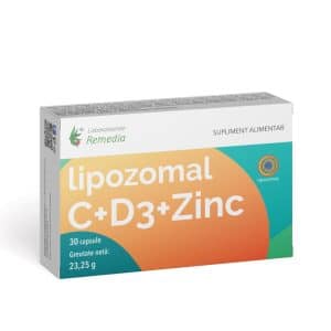 Vitamina C + D3 + Zinc Lipozomal, 30 capsule, Laboratoarele Remedia