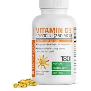 Vitamina D3 10000UI, 180 capsule, Bronson Laboratories
