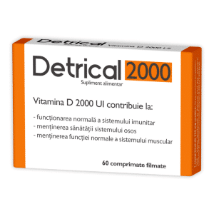 Detrical Vitamina D 2000UI, 60 comprimate, Zdrovit