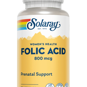 Acid Folic 800 mcg Solaray, 30 capsule vegetale, Secom
