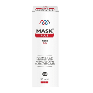 Gel pentru tratamentul acneei inflamatorii Mask Plus, 30 ml, Meditrina