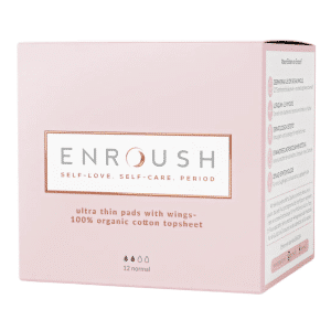 Absorbante din bumbac organic, Normal, 12 bucati, Enroush