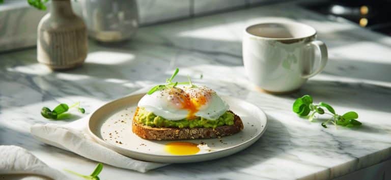 Toast integral cu avocado și ou poșat