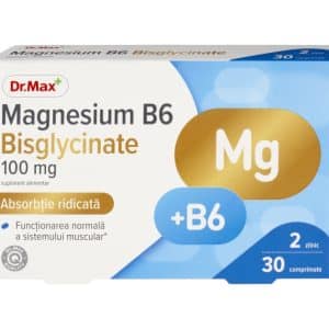 Dr. Max Magnesium B6 Bisglycinate, 30 comprimate filmate