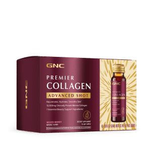 Formula premium de peptide de colagen hidrolizat marin lichid cu aroma de fructe de padure Premier Collagen, 10 shoturi x 50ml, GNC