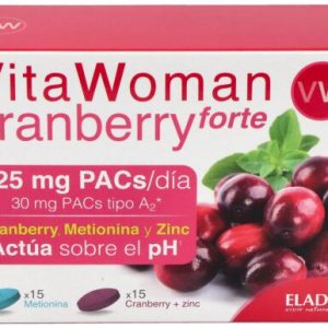 Supliment pentru sanatatea tractului urinar cu merisoare Vitawoman Cranberry Forte, 30 capsule, Eladiet