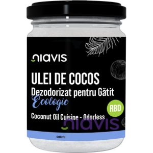 Ulei de cocos dezodorizat pentru gatit RBD ecologic, 500ml, Niavis