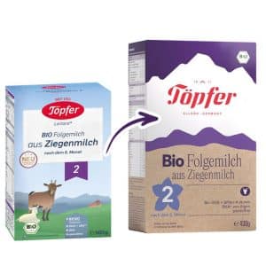Lapte praf de capra Bio formula 2, 400g, Topfer