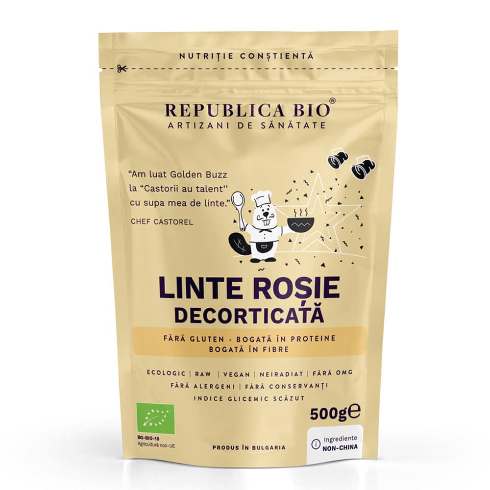 Linte rosie Bio decorticata FARA GLUTEN Republica BIO, 500g - Default