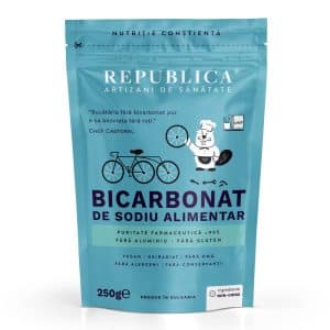Bicarbonat de sodiu alimentar FARA ALUMINIU, FARA GLUTEN Republica BIO, 250g, natural - Default
