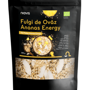 Fulgi de ovaz Ananas Energy Ecologici, 250g, Niavis