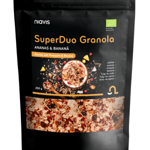 Granola cu ananas si banana Super Duo, 250g, Niavis