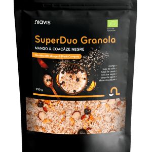 Granola cu mango si coacaze negre Super Duo, 250g, Niavis