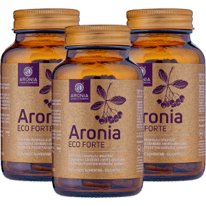PROMO: 3 Flacoane Aronia Forte 120 Capsule ECO