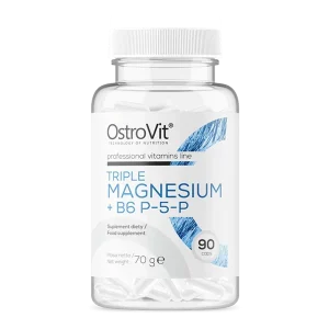 Supliment alimentar Triple Magnesium + B6 P-5-P, 90 capsule, OstroVit