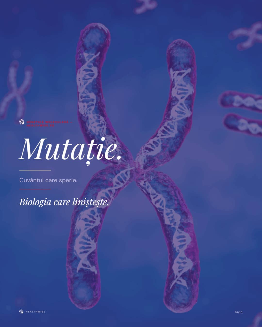 Mutatii genetice: clasificare, reparare ADN si interpretare clinica — Carousel vizual Healthwise