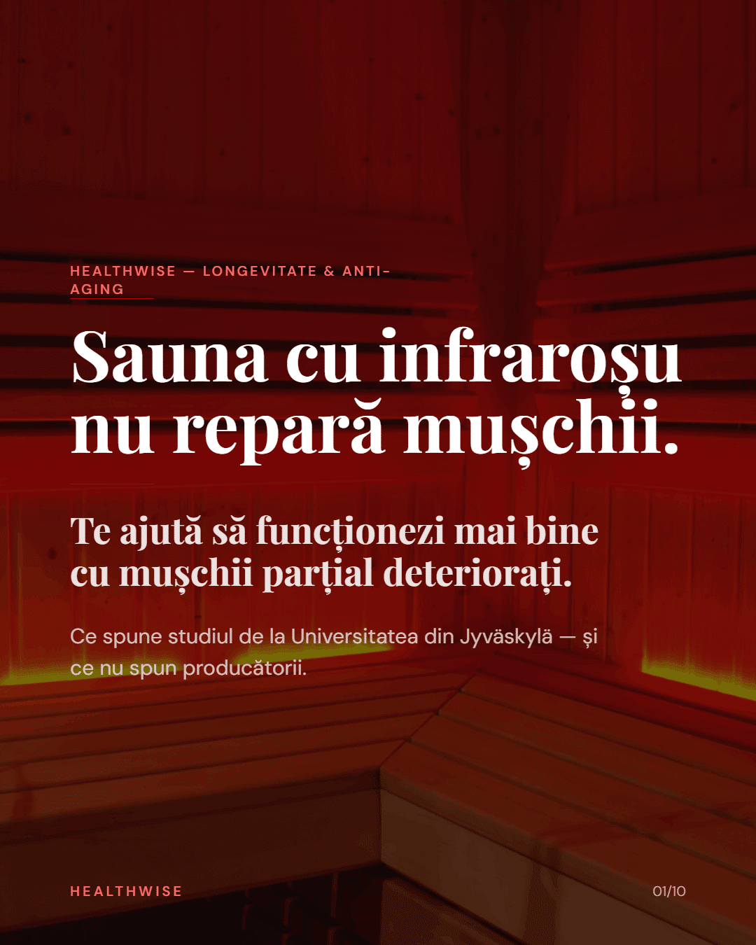 Sauna cu infraroșu și recuperarea musculară: ce arată studiul Jyväskylä - carusel Healthwise
