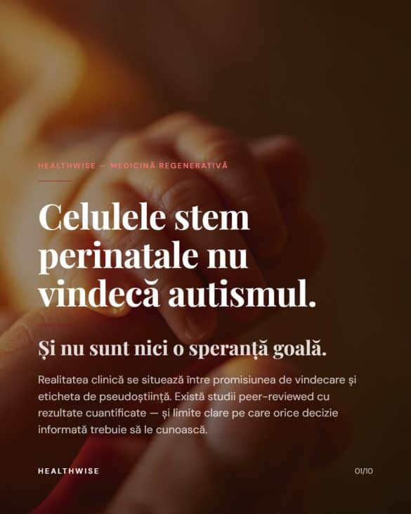 Celule stem perinatale și autism — dovezi reale, limite reale, decizii informate