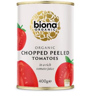 Rosii decojite maruntite la conserva bio 400g Biona