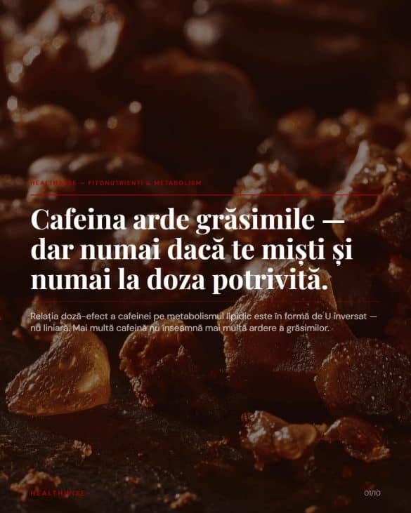 Cafeina și FATmax — doza, intensitatea și mecanismul real al oxidării lipidice