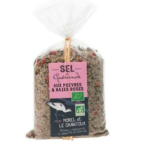 Sare de mare cu piper si boabe de piper roz bio 250g Morel et Le Chantoux