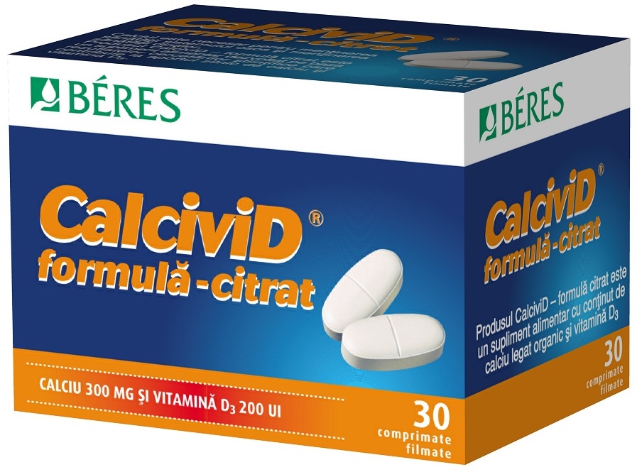 Calcivid Formula Citrat – Calciu și Vitamina D3